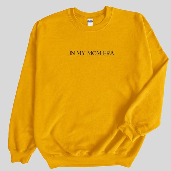 In My Mom Era Pink Long Sleeve Crewneck Unisex Sweatshirt - Picture 6 of 8